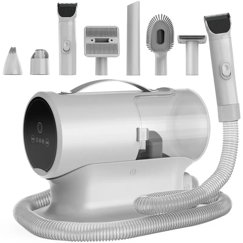 AIRROBO PG100 Plus 8-in-1 Pet Grooming Kit – Vacuum-Assisted Dog Hair Removal System