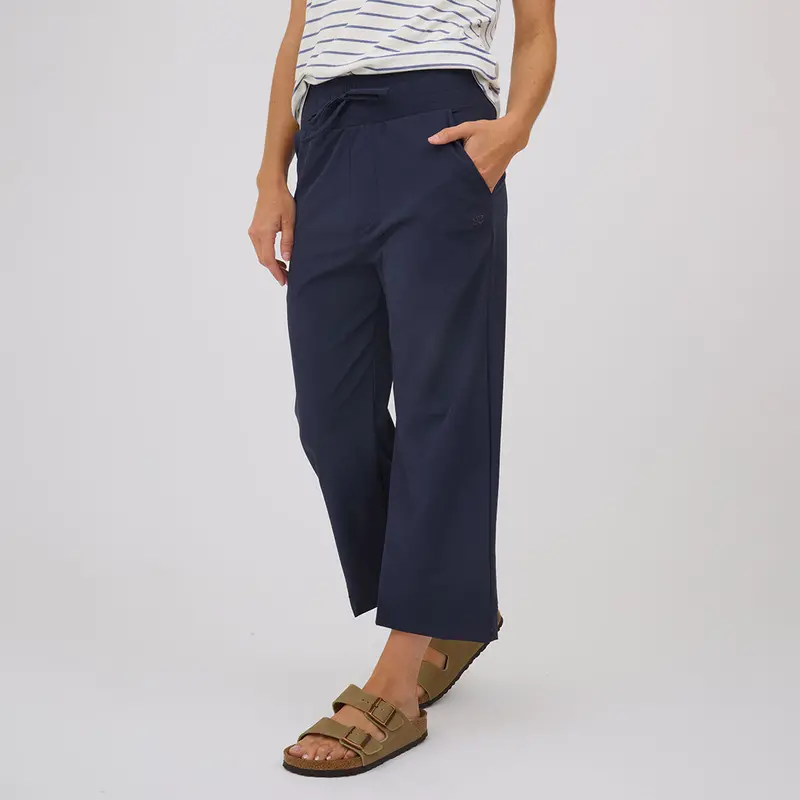 Audrey Wide-Leg Travel Pants – True Blue