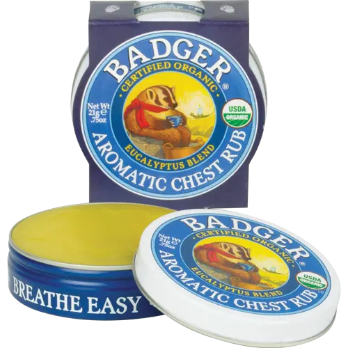 Badger Aromatic Chest Rub – Soothing Herbal Balm for Respiratory Comfort