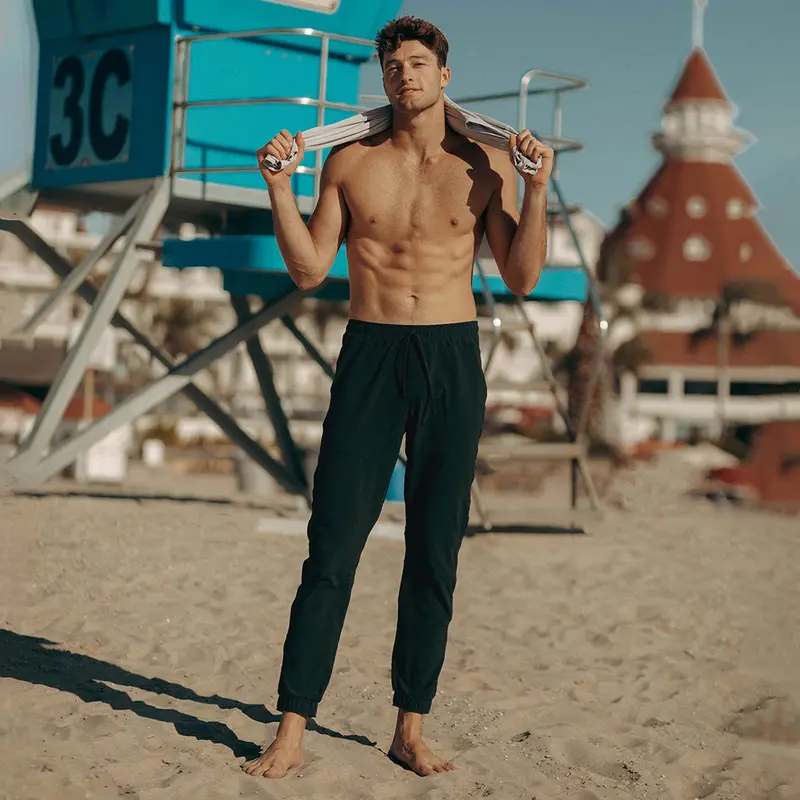 Black Men’s Relaxed-Fit Joggers