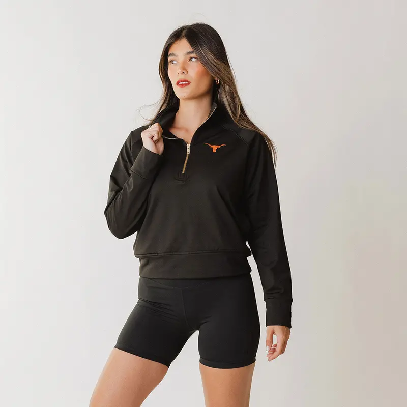 Black Texas Oxford-Style Zip-Up Jacket