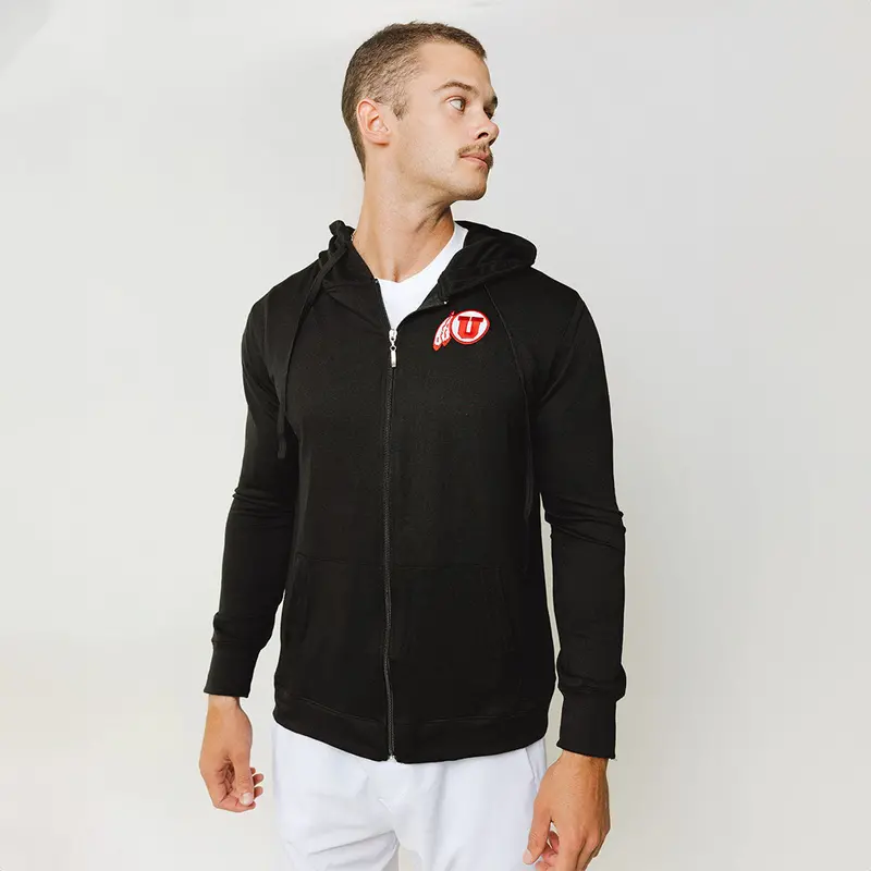Black Utah Men’s Campus Zip-Up Hoodie