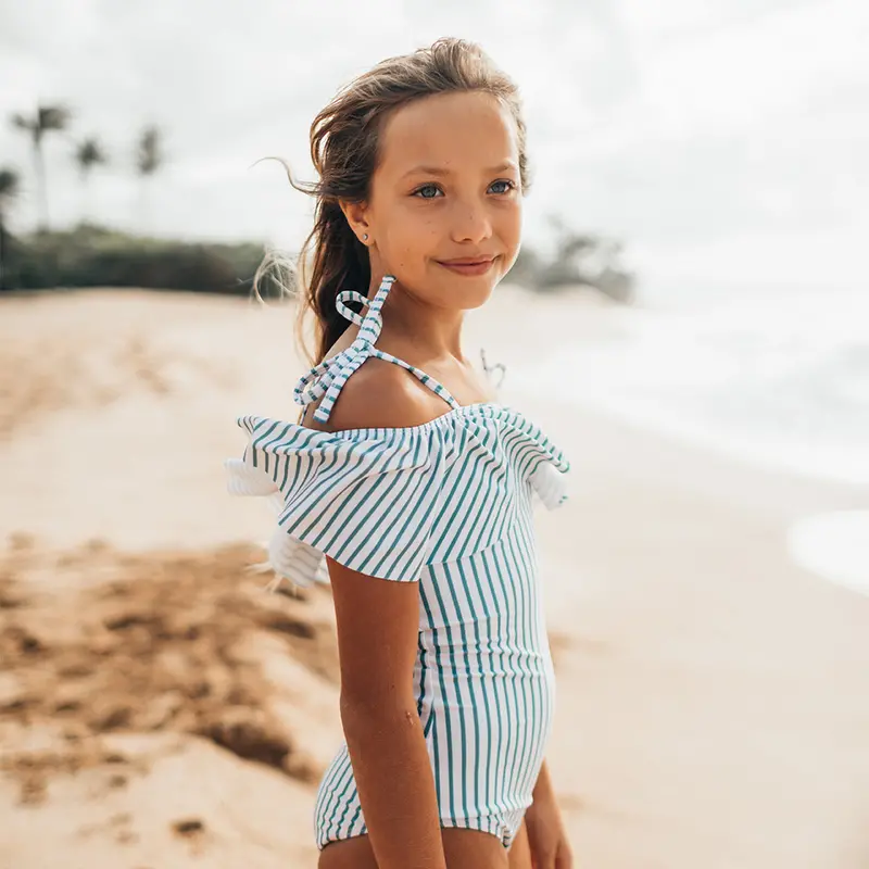 Breezy Stripe Mini Wave One-Piece Swimsuit