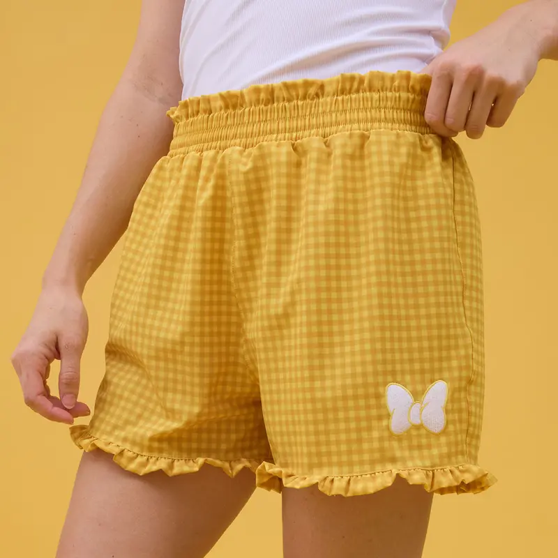 Butter Gingham Disney Bow Lake Shorts