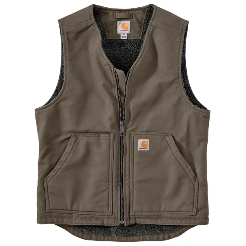 Carhartt 104394 Women’s Washed Duck Vest with Sherpa Lining
