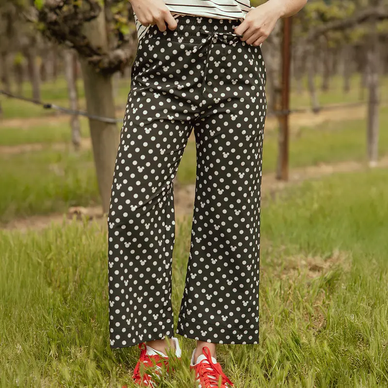 Disney Audrey Wide-Leg Pants with Mickey Dot Print