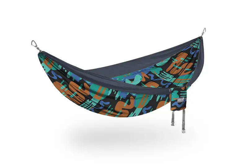 ENO DoubleNest Hammock – Lagoon/Charcoal Print, Model DNP-216