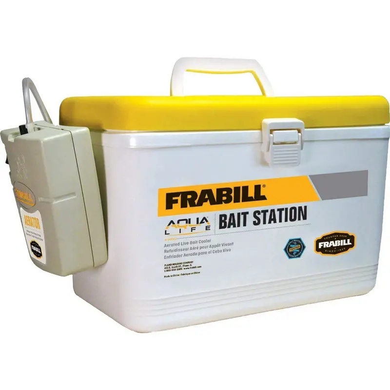 Frabill 8-Quart Aerated Bait Box for Live Bait Storage
