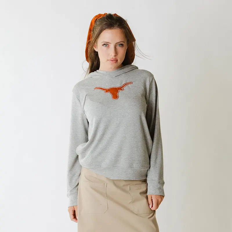 Heather Grey Texas Embroidered City Pullover Hoodie
