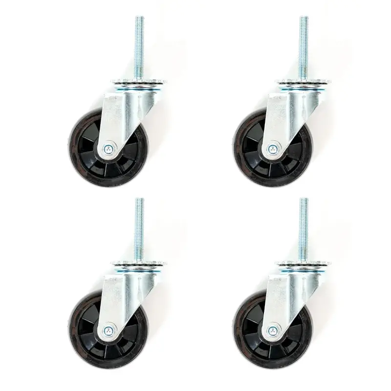 Iron Bull Swivel Caster Wheel Kit – Set of 4 for Mobile 3-Tier Racks