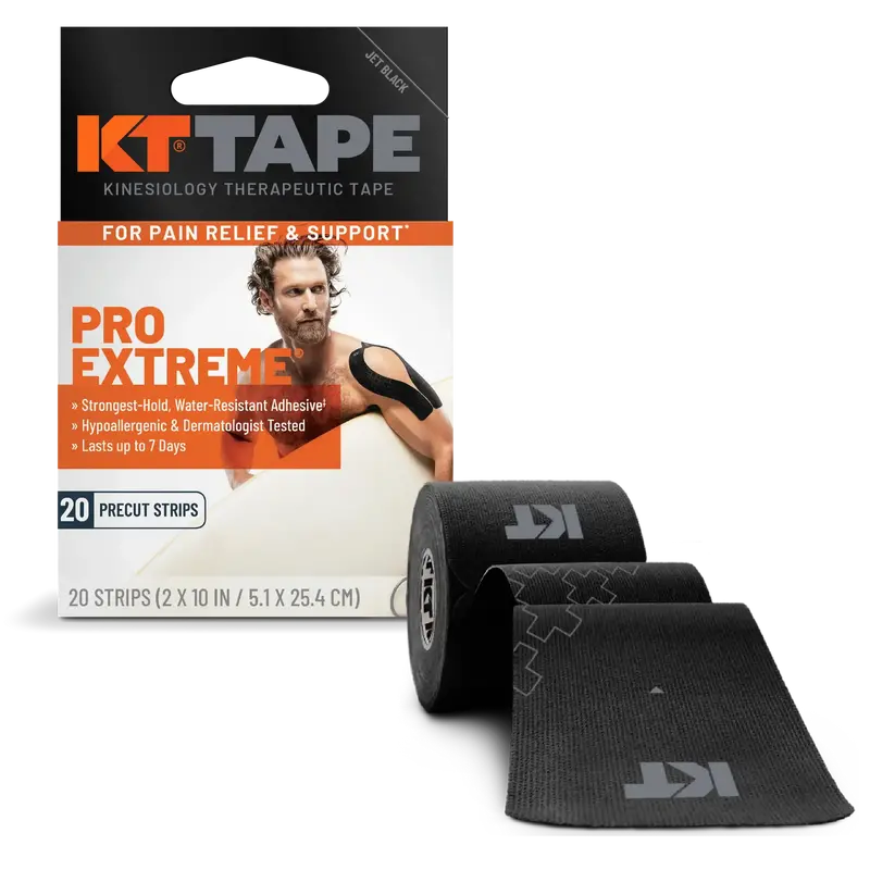 KT Tape Pro Extreme Kinesiology Tape – 125 ft Black Roll