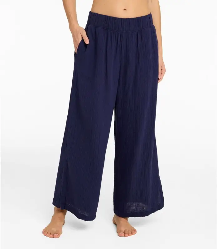 L.L.Bean Cloud Gauze Wide-Leg Trousers for Women – Style 523514