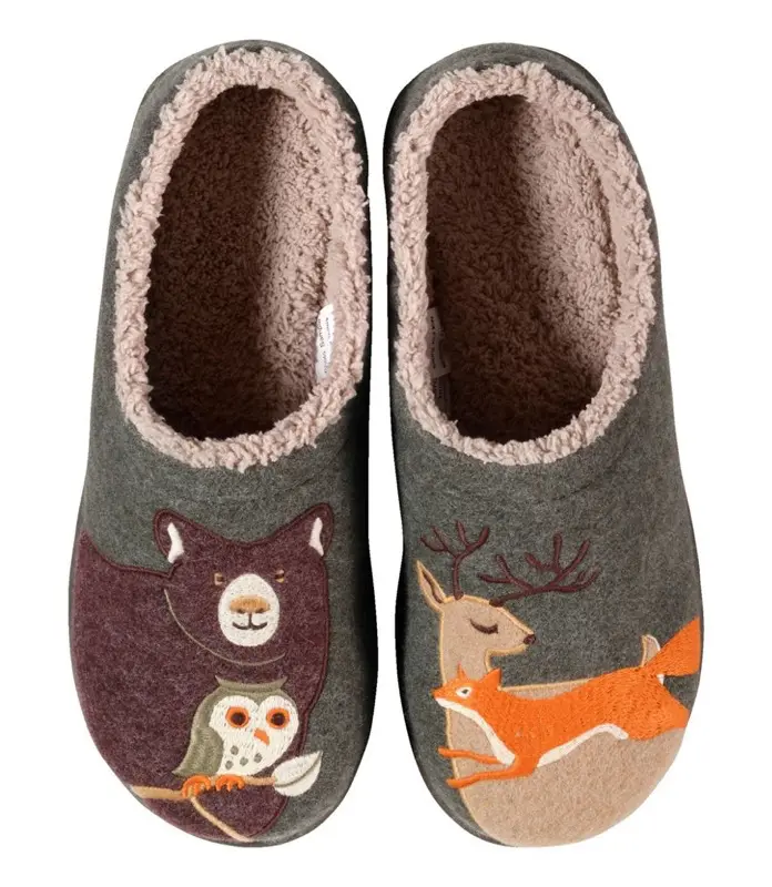 L.L. Bean Daybreak Scuff Slippers for Women with Motif Design – Style 305194