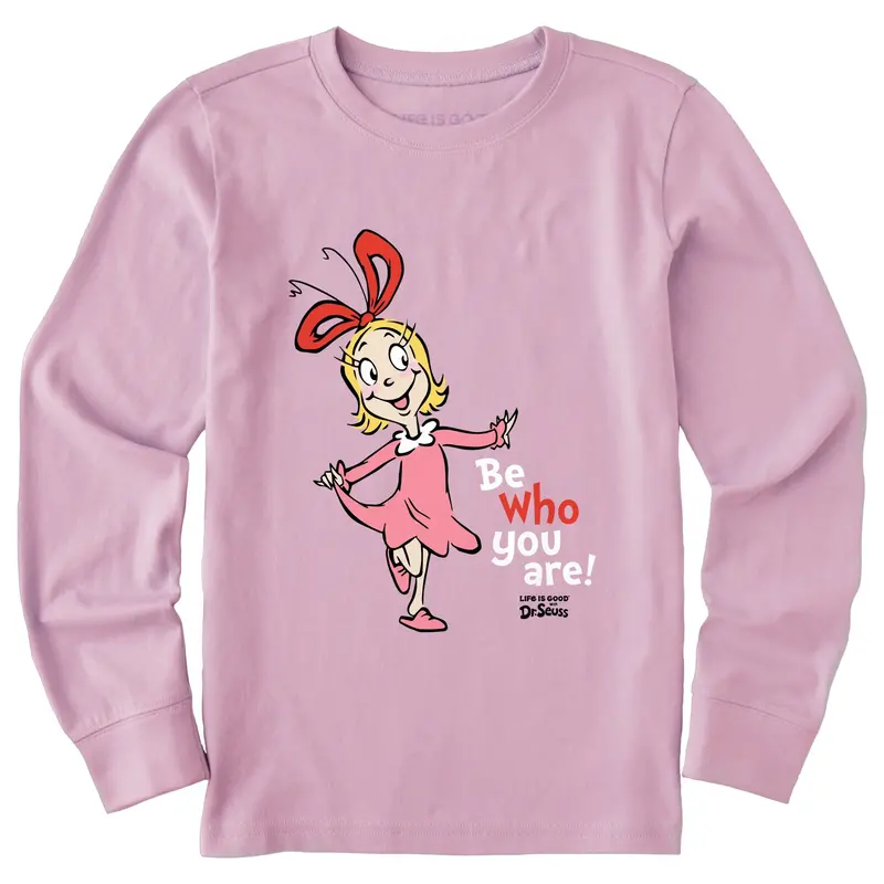 Life is Good Kids Tee – ‘Be Who You Are’ Cindy Lou Design in Violet Purple