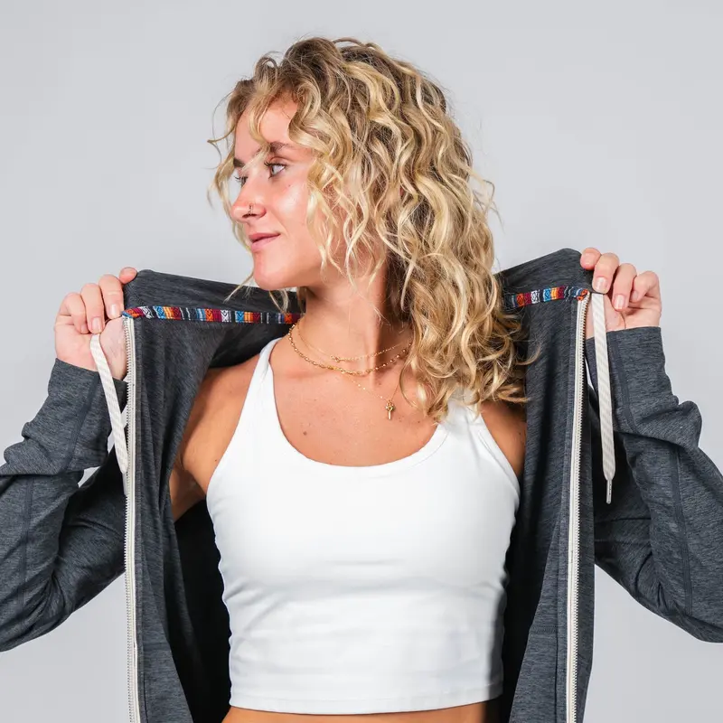 Men’s Kozie Zip-Up Hoodie in Charcoal Gray