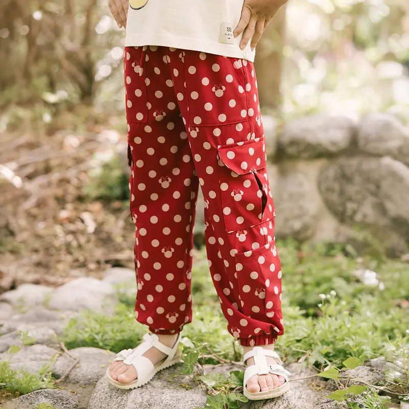 Mini Disney Cargo Joggers with Red Dot Detail