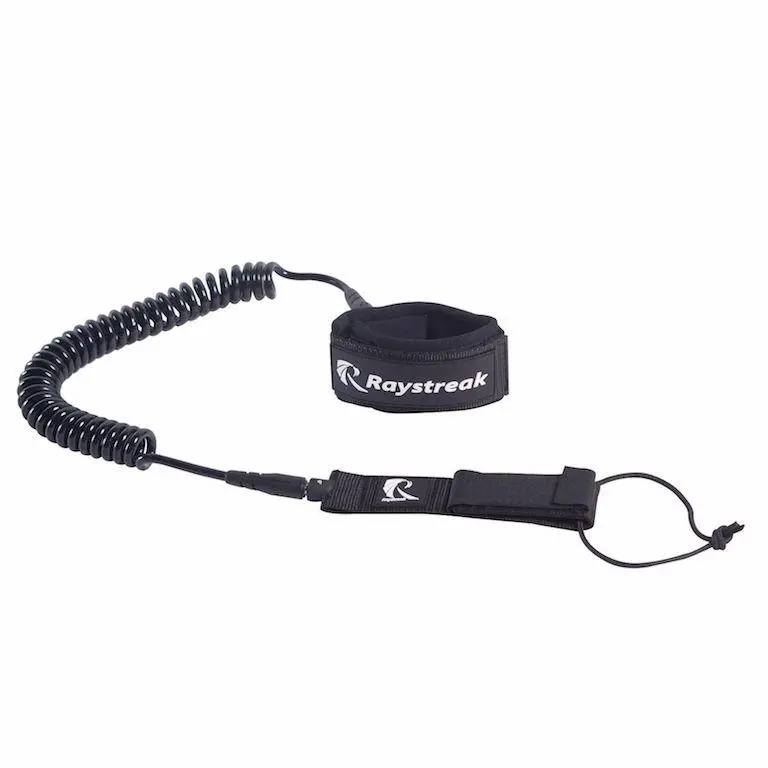 Raystreak Premium 10-Foot Coiled Stand-Up Paddleboard Leash – 4 Color Options
