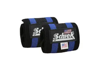 Schiek 12-Inch Blue Heavy-Duty Wrist Wraps