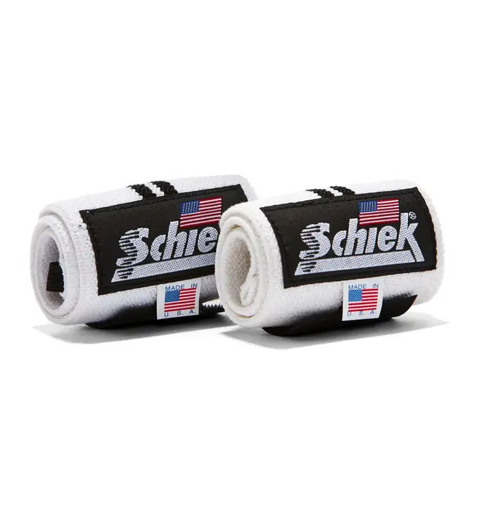 Schiek 12-Inch Heavy-Duty Wrist Wraps – White