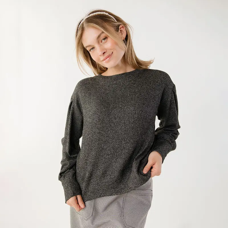 Serena Knit Crop Top – Timeless Black