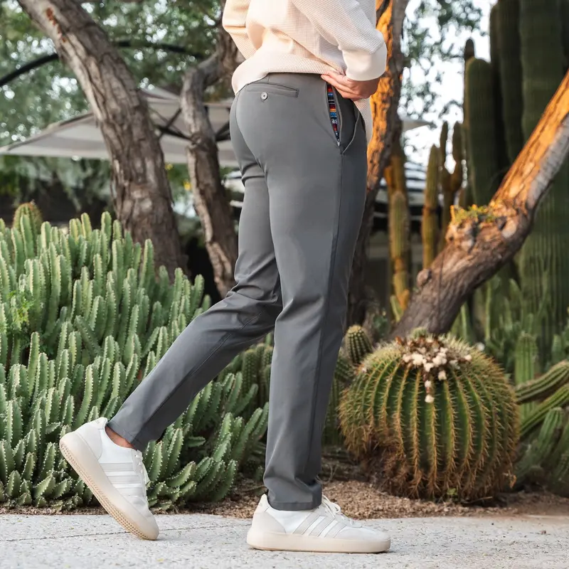 Stretch Chino Pants in Charcoal