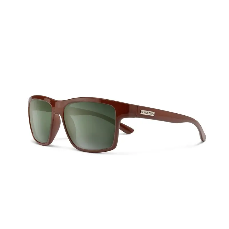 SunCloud A-Team Sunglasses – Cedar Frame with Polarized Gray-Green Lenses (205298)