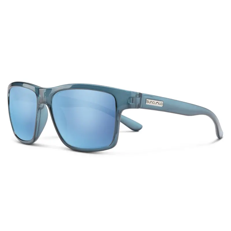 Suncloud A-Team Sunglasses – Crystal Marine Frame & Polarized Aqua Mirror Lenses