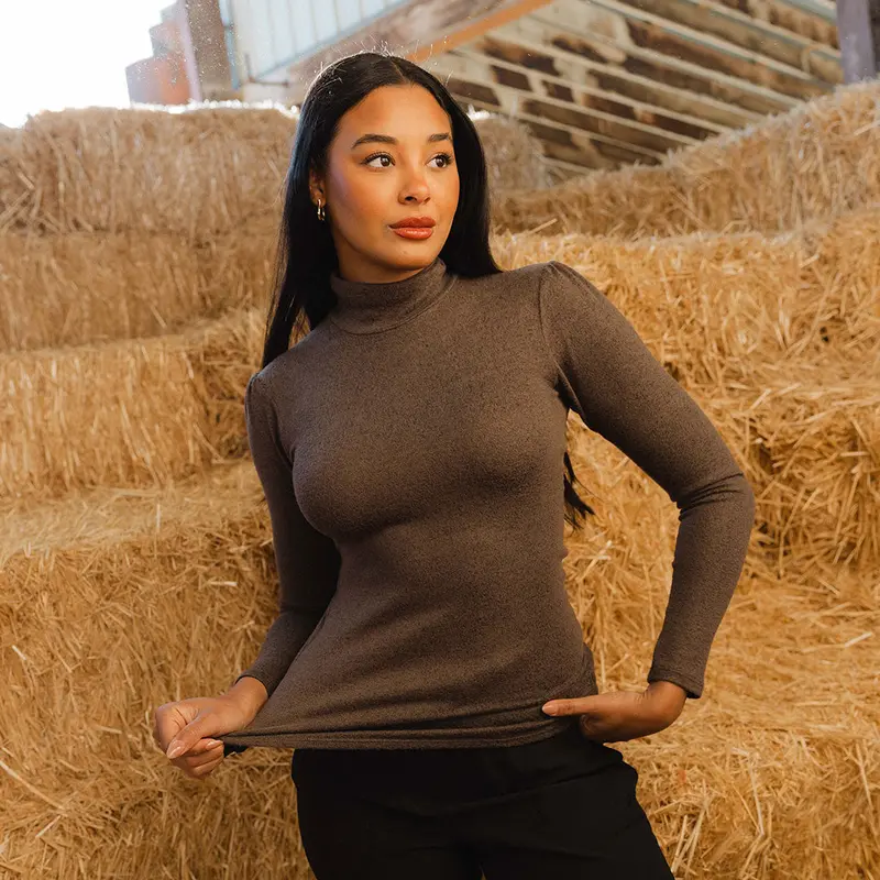 Tatum Ribbed Turtleneck Sweater in Olive