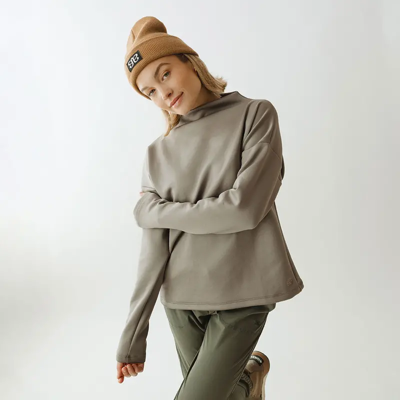 Taupe Cardiff Knit Pullover