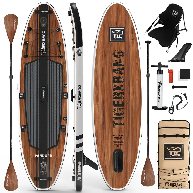 TIGERXBANG 10.8 ft All-Around Inflatable Stand-Up Paddle Board