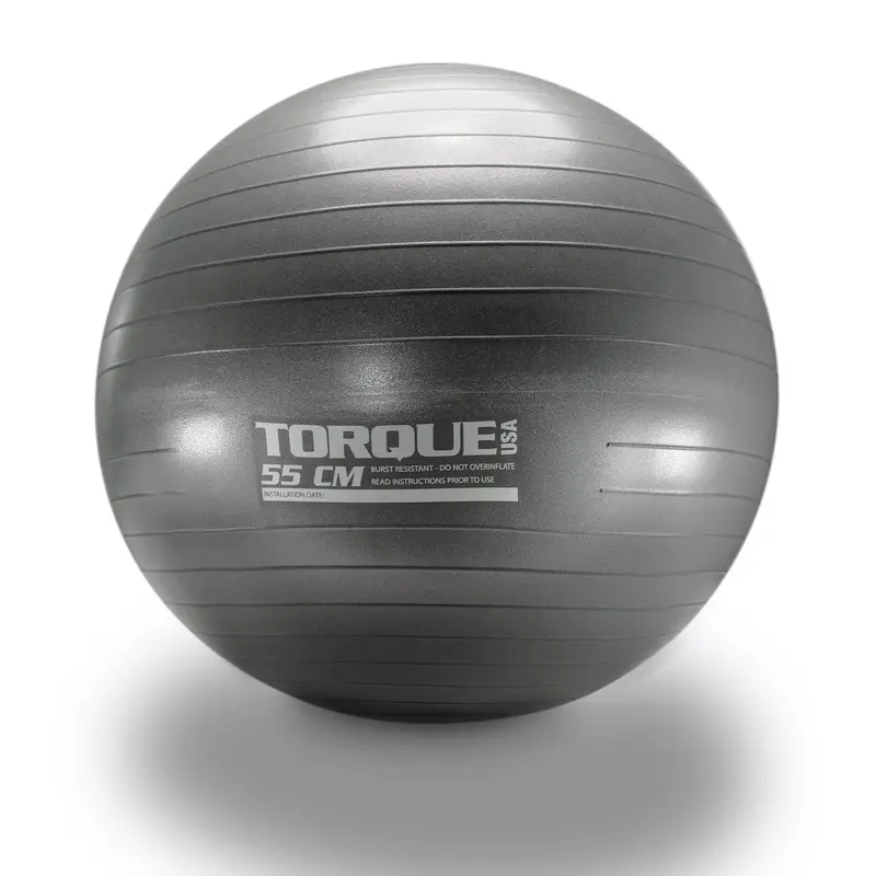 Torque Pro Stability Ball – 55 cm Silver Anti-Burst Exercise Ball