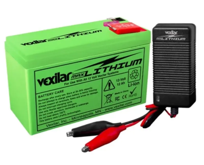 Vexilar 12Ah Lithium Battery with 2.5Ah Rapid Charger
