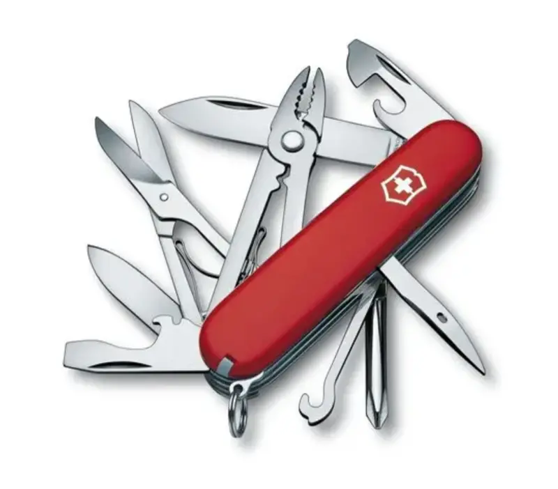 Victorinox Deluxe Tinker Pocket Knife – Red Handle