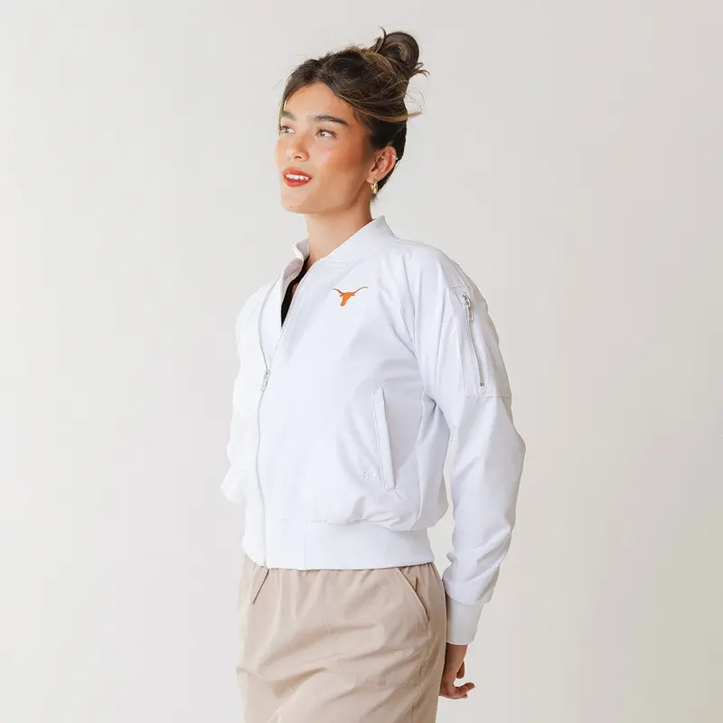 White Texas Bomber Jacket