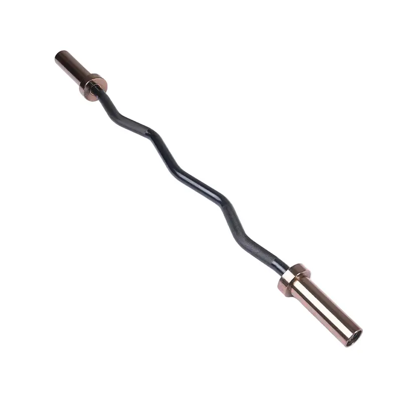 XM Bronze & Black EZ-Curl Bar – Ergonomic Cambered Design