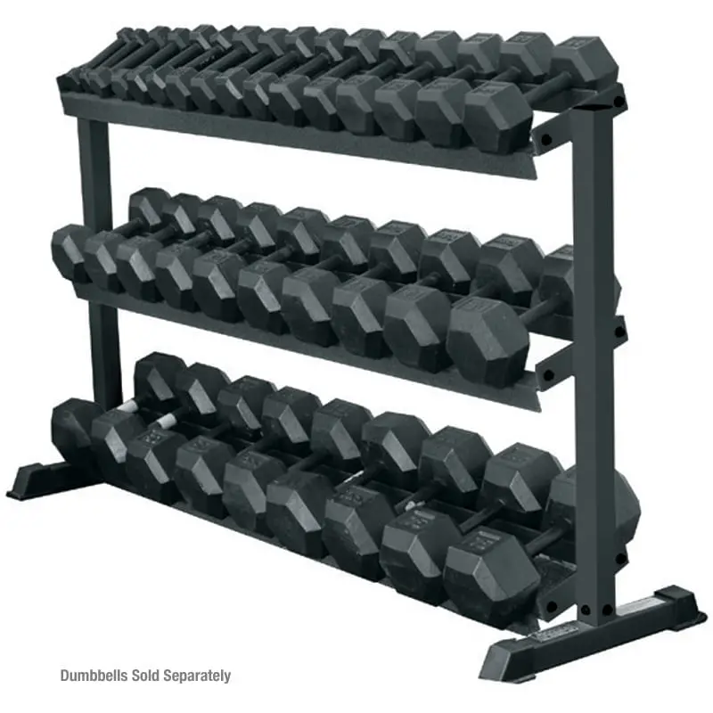 York 3-Tier Pro-Hex Dumbbell Rack – Heavy-Gauge Steel Organization System